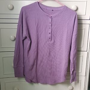 Purple Long Sleeve Pajama Top